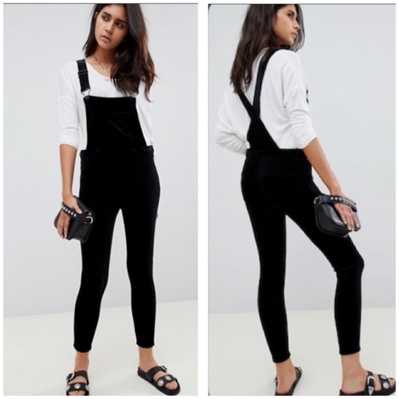 NWOT Blanknyc Black Skinny Overalls Size 25